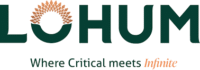 LOHUM logo with an orange circular leaf motif around the O and the slogan 'Where Critical meets Infinite' beneath in green and orange.
