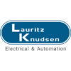 Lauritz Knudsen Electrical & Automation logo in a blue rounded rectangle with white text.