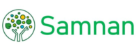 Samman logo: circular tree icon with multicolored leaves next to the green word 'Samman'.